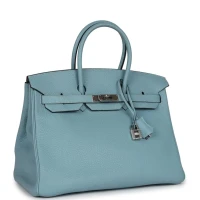 Hermes Birkin 35 Ciel Togo Palladium Hardware Hermes Birkin 35 Ciel Togo Palladium Hardware