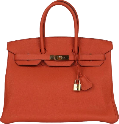 Hermes Birkin 35 Feu Togo Gold Hardware Hermes Birkin 35 Feu Togo Gold Hardware