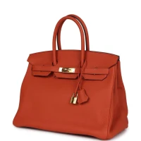 Hermes Birkin 35 Feu Togo Gold Hardware Hermes Birkin 35 Feu Togo Gold Hardware