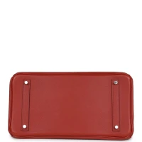 Hermes Birkin 35 Ghillies Brique Clemence and Evercolor Palladium Hardware