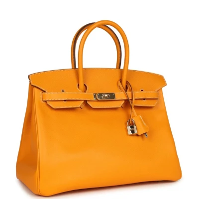 Hermes Birkin 35 Jaune D'or Candy Epsom Permabrass Hardware Hermes Birkin 35 Jaune D'or Candy Epsom Permabrass Hardware