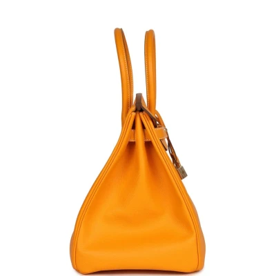 Hermes Birkin 35 Jaune D'or Candy Epsom Permabrass Hardware Hermes Birkin 35 Jaune D'or Candy Epsom Permabrass Hardware