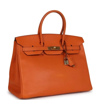Hermes Birkin 35 Orange Epsom Gold Hardware