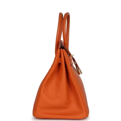 Hermes Birkin 35 Orange Epsom Gold Hardware