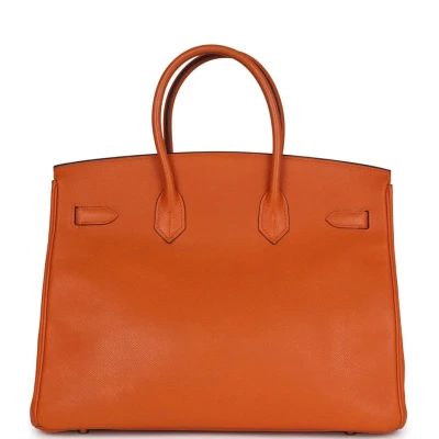 Hermes Birkin 35 Orange Epsom Gold Hardware
