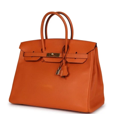 Hermes Birkin 35 Orange Epsom Gold Hardware