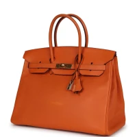 Hermes Birkin 35 Orange Epsom Gold Hardware