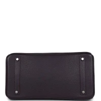 Hermes Birkin 35 Raisin Clemence Palladium Hardware