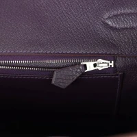 Hermes Birkin 35 Raisin Clemence Palladium Hardware