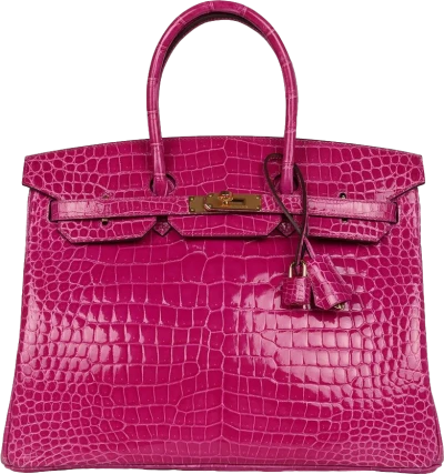 Hermes Birkin 35 Rose Scheherazade Shiny Porosus Crocodile Gold Hardware Hermes Birkin 35 Rose Scheherazade Shiny Porosus Crocodile Gold Hardware