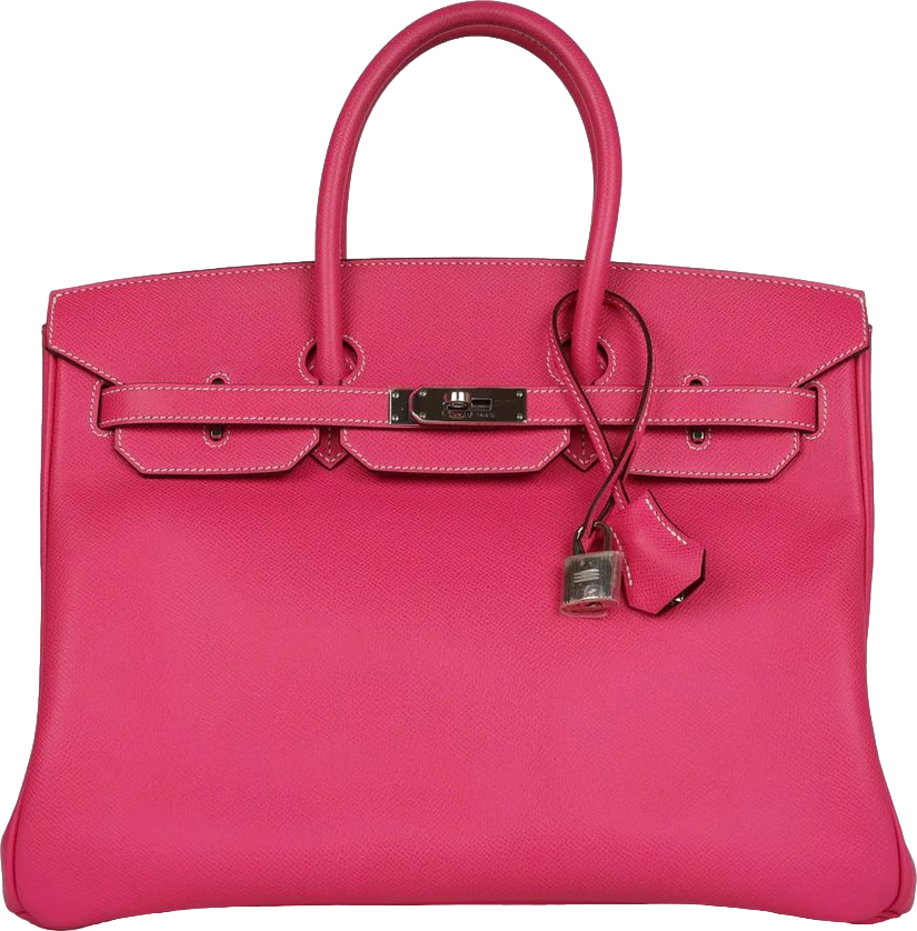 Hermes Birkin 35 Rose Tyrien Candy Epsom Palladium Hardware