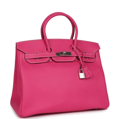 Hermes Birkin 35 Rose Tyrien Candy Epsom Palladium Hardware Hermes Birkin 35 Rose Tyrien Candy Epsom Palladium Hardware