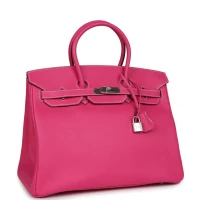 Hermes Birkin 35 Rose Tyrien Candy Epsom Palladium Hardware Hermes Birkin 35 Rose Tyrien Candy Epsom Palladium Hardware