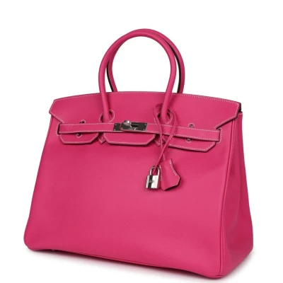 Hermes Birkin 35 Rose Tyrien Candy Epsom Palladium Hardware Hermes Birkin 35 Rose Tyrien Candy Epsom Palladium Hardware