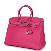 Hermes Birkin 35 Rose Tyrien Candy Epsom Palladium Hardware Hermes Birkin 35 Rose Tyrien Candy Epsom Palladium Hardware
