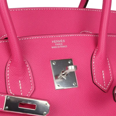 Hermes Birkin 35 Rose Tyrien Candy Epsom Palladium Hardware Hermes Birkin 35 Rose Tyrien Candy Epsom Palladium Hardware
