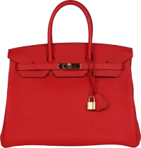 Hermes Birkin 35 Rouge Casaque Togo Gold Hardware Hermes Birkin 35 Rouge Casaque Togo Gold Hardware