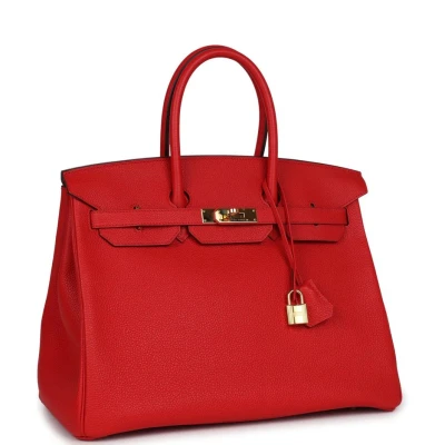 Hermes Birkin 35 Rouge Casaque Togo Gold Hardware Hermes Birkin 35 Rouge Casaque Togo Gold Hardware