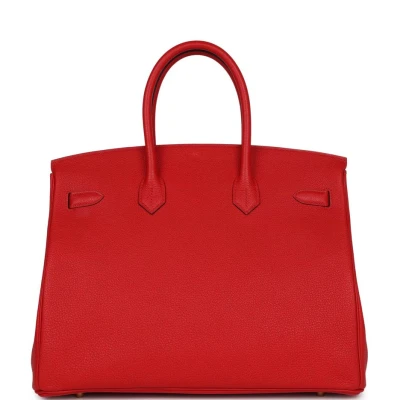 Hermes Birkin 35 Rouge Casaque Togo Gold Hardware Hermes Birkin 35 Rouge Casaque Togo Gold Hardware