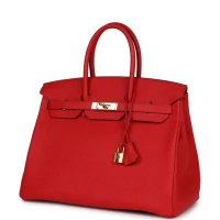 Hermes Birkin 35 Rouge Casaque Togo Gold Hardware Hermes Birkin 35 Rouge Casaque Togo Gold Hardware