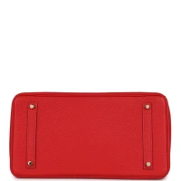 Hermes Birkin 35 Rouge Casaque Togo Gold Hardware Hermes Birkin 35 Rouge Casaque Togo Gold Hardware