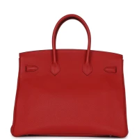 Hermes Birkin 35 Rouge Casaque Togo Palladium Hardware Hermes Birkin 35 Rouge Casaque Togo Palladium Hardware