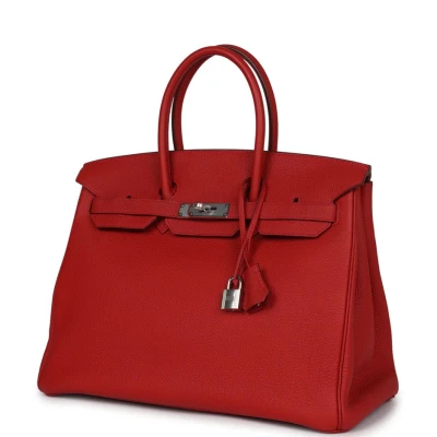 Hermes Birkin 35 Rouge Casaque Togo Palladium Hardware Hermes Birkin 35 Rouge Casaque Togo Palladium Hardware