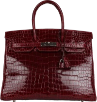 Hermes Birkin 35 Rouge H Shiny Porosus Crocodile Palladium Hardware Hermes Birkin 35 Rouge H Shiny Porosus Crocodile Palladium Hardware