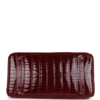 Hermes Birkin 35 Rouge H Shiny Porosus Crocodile Palladium Hardware Hermes Birkin 35 Rouge H Shiny Porosus Crocodile Palladium Hardware