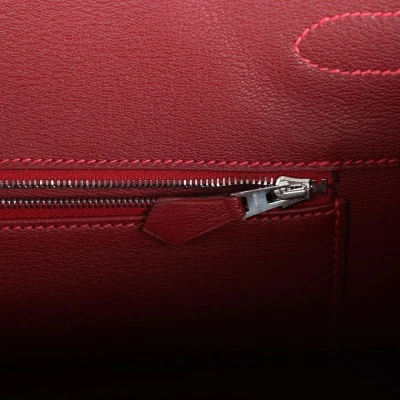Hermes Birkin 35 Rouge H Shiny Porosus Crocodile Palladium Hardware Hermes Birkin 35 Rouge H Shiny Porosus Crocodile Palladium Hardware