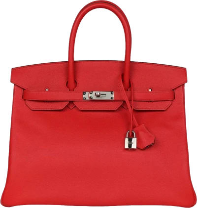Hermes Birkin 35 Rouge Tomate Epsom Palladium Hardware Hermes Birkin 35 Rouge Tomate Epsom Palladium Hardware