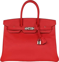 Hermes Birkin 35 Rouge Tomate Epsom Palladium Hardware Hermes Birkin 35 Rouge Tomate Epsom Palladium Hardware