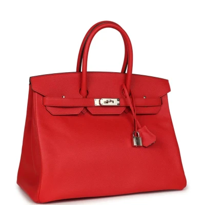 Hermes Birkin 35 Rouge Tomate Epsom Palladium Hardware Hermes Birkin 35 Rouge Tomate Epsom Palladium Hardware
