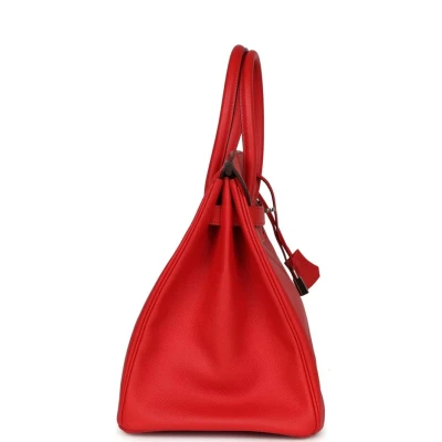 Hermes Birkin 35 Rouge Tomate Epsom Palladium Hardware Hermes Birkin 35 Rouge Tomate Epsom Palladium Hardware