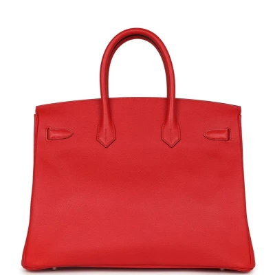Hermes Birkin 35 Rouge Tomate Epsom Palladium Hardware Hermes Birkin 35 Rouge Tomate Epsom Palladium Hardware