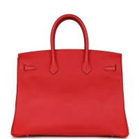 Hermes Birkin 35 Rouge Tomate Epsom Palladium Hardware Hermes Birkin 35 Rouge Tomate Epsom Palladium Hardware