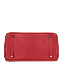 Hermes Birkin 35 Rouge Vif Ostrich Palladium Hardware Hermes Birkin 35 Rouge Vif Ostrich Palladium Hardware