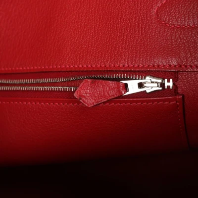 Hermes Birkin 35 Rouge Vif Ostrich Palladium Hardware Hermes Birkin 35 Rouge Vif Ostrich Palladium Hardware