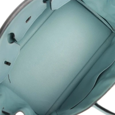Hermes Birkin 35 Toile H and Ciel Clemence Palladium Hardware Hermes Birkin 35 Toile H and Ciel Clemence Palladium Hardware