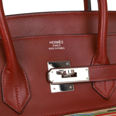 Hermes Birkin 35 Vibrato Rouge H Boxcalf Palladium Hardware Hermes Birkin 35 Vibrato Rouge H Boxcalf Palladium Hardware