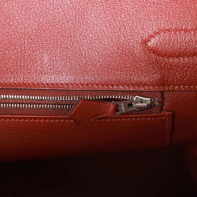 Hermes Birkin 35 Vibrato Rouge H Boxcalf Palladium Hardware Hermes Birkin 35 Vibrato Rouge H Boxcalf Palladium Hardware