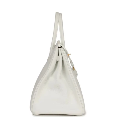 Hermes Birkin 35 White Clemence Gold Hardware Hermes Birkin 35 White Clemence Gold Hardware