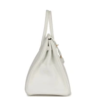 Hermes Birkin 35 White Clemence Gold Hardware Hermes Birkin 35 White Clemence Gold Hardware