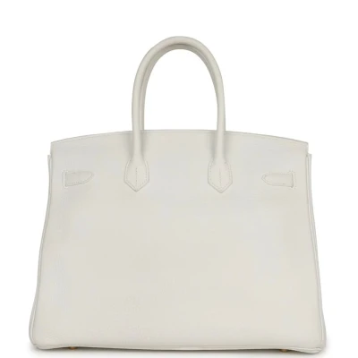 Hermes Birkin 35 White Clemence Gold Hardware Hermes Birkin 35 White Clemence Gold Hardware