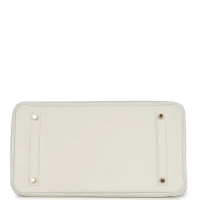Hermes Birkin 35 White Clemence Gold Hardware Hermes Birkin 35 White Clemence Gold Hardware