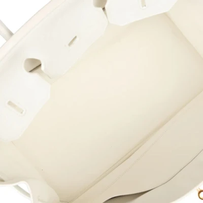 Hermes Birkin 35 White Clemence Gold Hardware Hermes Birkin 35 White Clemence Gold Hardware