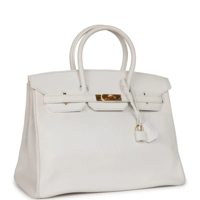 Hermes Birkin 35 White Epsom Gold Hardware Hermes Birkin 35 White Epsom Gold Hardware