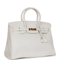 Hermes Birkin 35 White Epsom Gold Hardware Hermes Birkin 35 White Epsom Gold Hardware