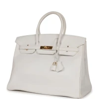 Hermes Birkin 35 White Epsom Gold Hardware Hermes Birkin 35 White Epsom Gold Hardware