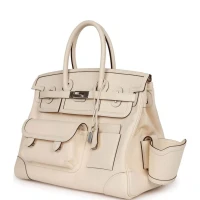 Hermes Birkin Cargo 35 Nata Toile and Swift Palladium Hardware Hermes Birkin Cargo 35 Nata Toile and Swift Palladium Hardware